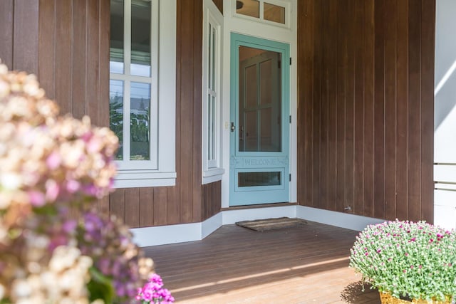 view of doorway to property