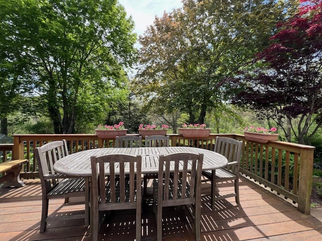 114 Stoney Cliff Rd, Centerville, MA 02632 - wooden deck with outdoor dining area