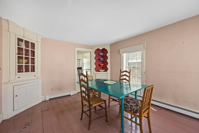 561 Commercial St, Provincetown, MA 02657 - dining room featuring hardwood / wood-style flooring and baseboard heating