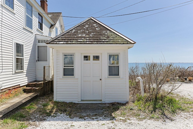 561 Commercial St, Provincetown, MA 02657 - view of shed featuring a water view