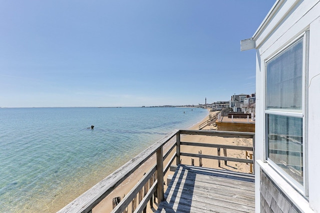 561 Commercial St, Provincetown, MA 02657 - view of water feature with a beach view