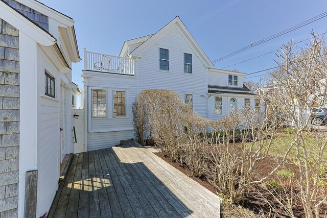 561 Commercial St, Provincetown, MA 02657 - back of house featuring a balcony