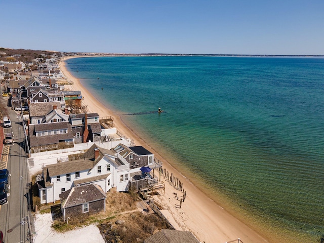 561 Commercial St, Provincetown, MA 02657 - bird's eye view featuring a water view and a view of the beach
