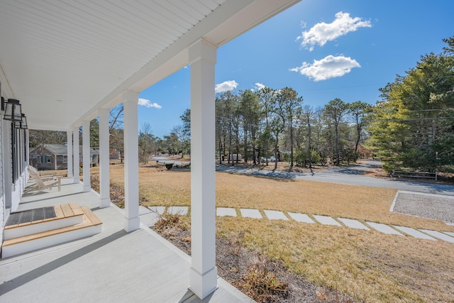 view of patio / terrace featuring covered porch