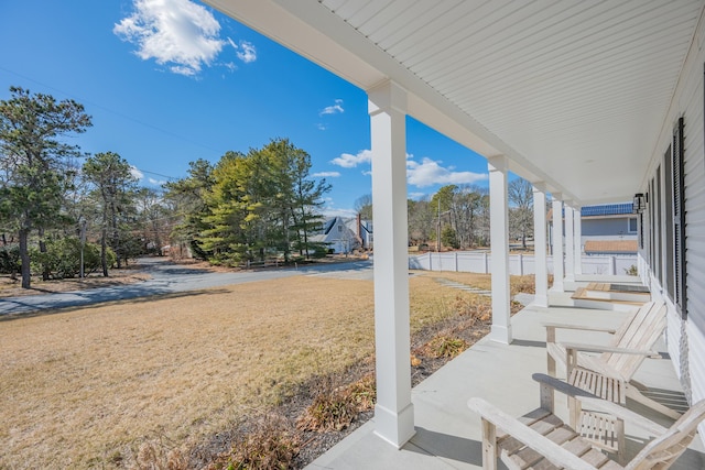 view of patio / terrace with a porch