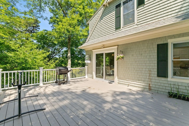 152 Algonquin Ave, Mashpee, MA 02649 - wooden deck with grilling area