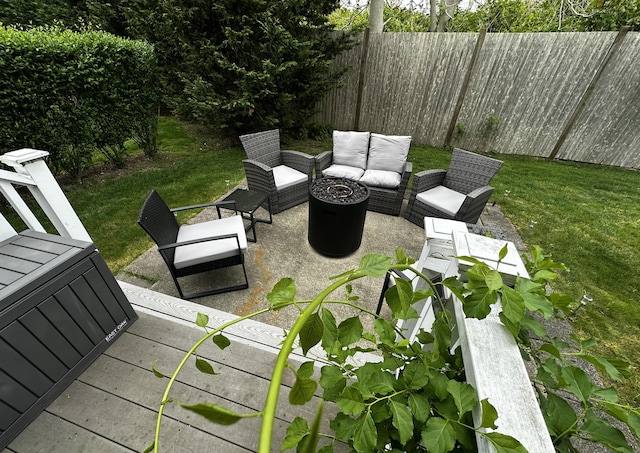 121 Camp St Unit 108, West Yarmouth, MA 02673 - view of patio with an outdoor hangout area