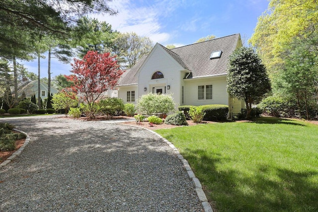 34 Marla Ln, Hatchville, MA 02536 - cape cod house with a shingled roof and a front lawn
