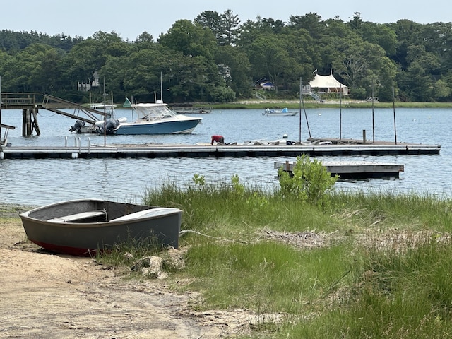 10 Squeteague Harbor Rd, Cataumet, MA 02534 - dock with a wooded view and a water view