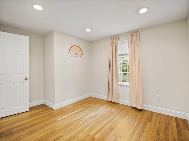 9 Cogswell Path, West Yarmouth, MA 02673 - empty room featuring baseboards, light wood-type flooring, and recessed lighting