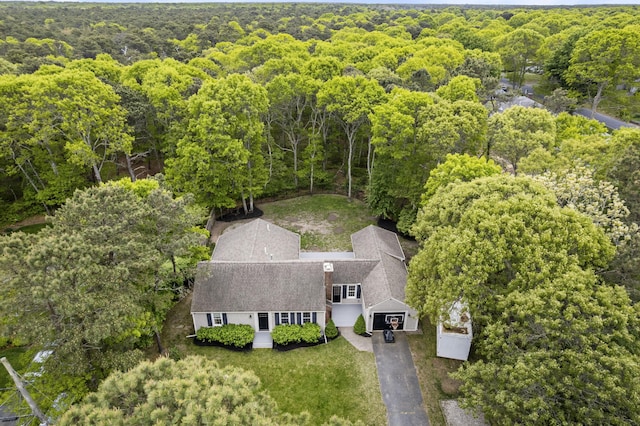 9 Cogswell Path, West Yarmouth, MA 02673 - view from above of property with a forest