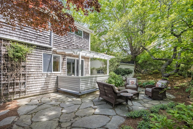 143R Bradford Street Ext Unit 2, Provincetown, MA 02657 - view of patio / terrace with a pergola and outdoor lounge area