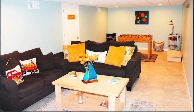 4 Coffey Ln, Dennis Port, MA 02639 - living area featuring light tile patterned floors and recessed lighting