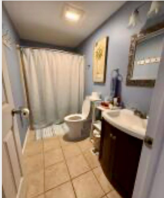 4 Coffey Ln, Dennis Port, MA 02639 - bathroom featuring vanity, tile patterned flooring, and a shower with curtain