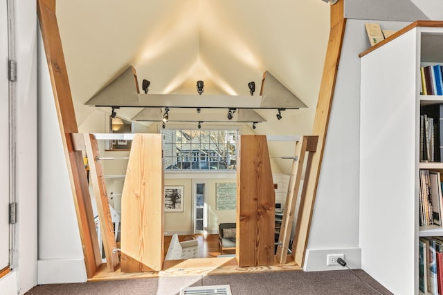 2 Daggett Ln, Provincetown, MA 02657 - interior space featuring french doors, high vaulted ceiling, and carpet