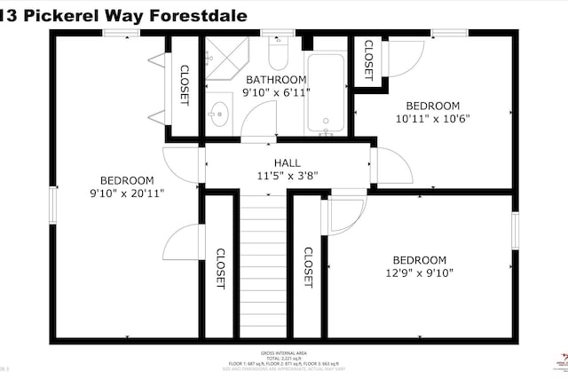 13 Pickerel Way, Forestdale, MA 02644 - property floor plan