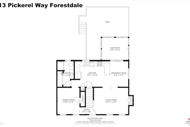 13 Pickerel Way, Forestdale, MA 02644 - home floor plan