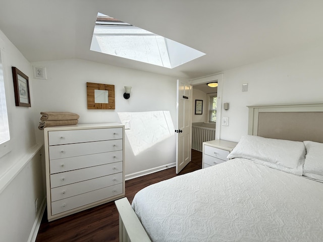 9 Kens Way W, Yarmouth, MA 02673 - bedroom featuring a skylight, dark wood-type flooring, and lofted ceiling