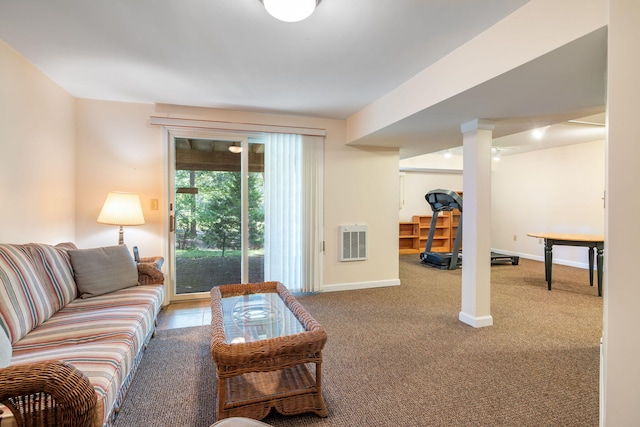 248 Kates Path, Yarmouth Port, MA 02675 - living area featuring carpet and ornate columns