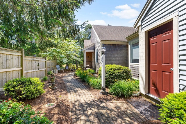 248 Kates Path, Yarmouth Port, MA 02675 - entrance to property featuring roof with shingles