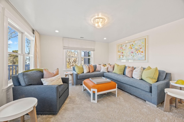 view of carpeted living room