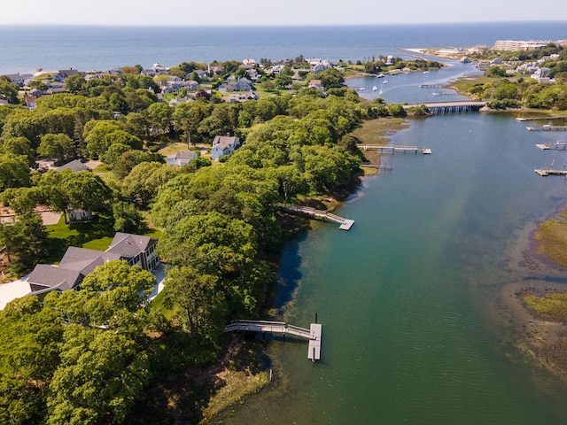20 Chase St, West Harwich, MA 02671 - aerial view of property and surrounding area featuring a large body of water