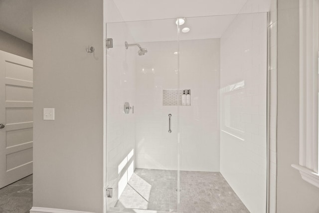 bathroom with an enclosed shower