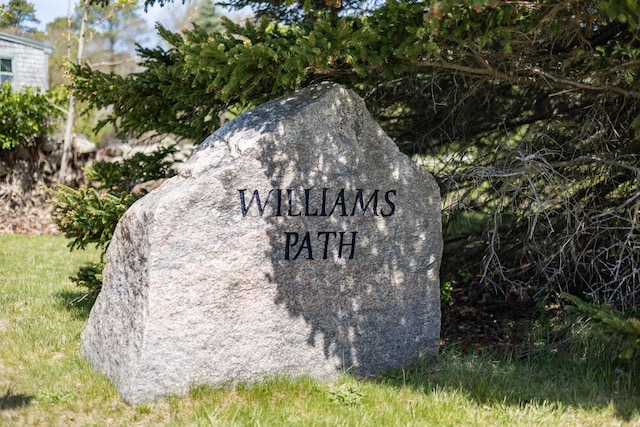 view of community sign