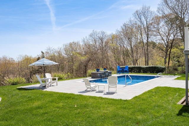 view of pool with a patio
