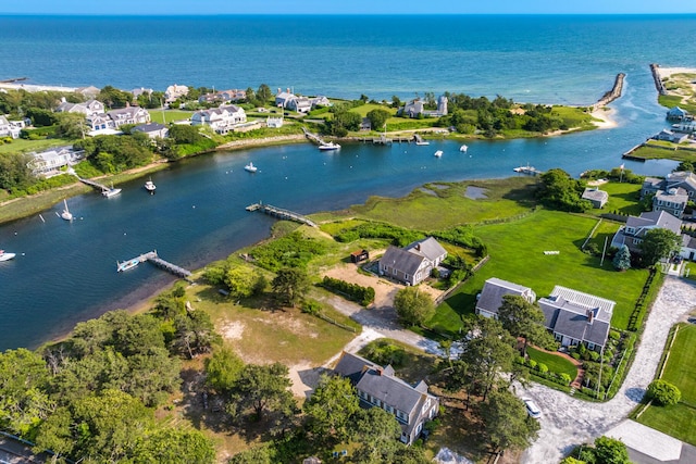 14 Trinity Cv, West Harwich, MA 02671 - aerial view of property's location featuring a large body of water and nearby suburban area