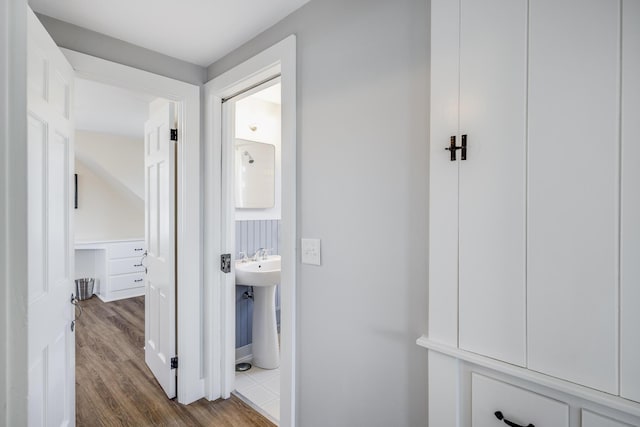 14 Trinity Cv, West Harwich, MA 02671 - hallway featuring dark wood finished floors