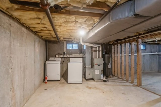 20 Yankee Dr, Brewster, MA 02631 - below grade area with separate washer and dryer, water heater, and heating unit