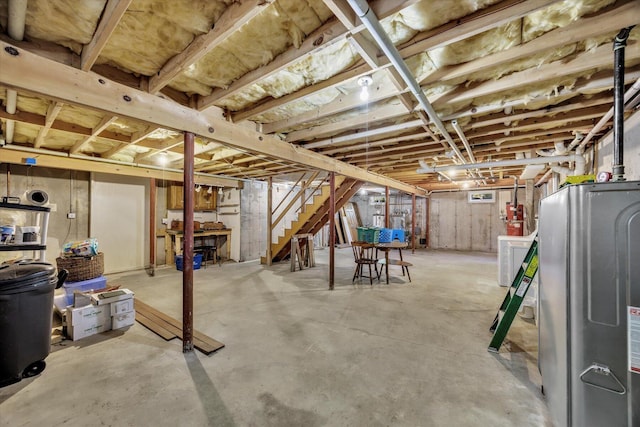 3 Amber Way, Truro, MA 02666 - unfinished below grade area with water heater and stairway