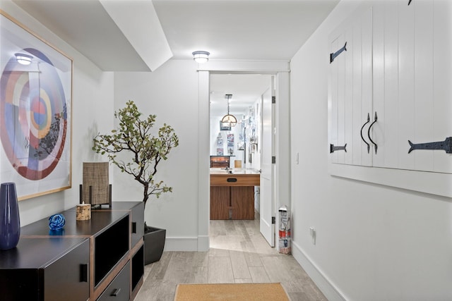 29 Point St, Provincetown, MA 02657 - hallway with light wood-style floors and baseboards