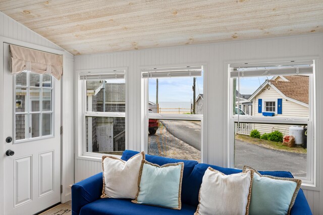 241 Old Wharf Rd Unit 90, Dennis Port, MA 02639 - sunroom featuring vaulted ceiling