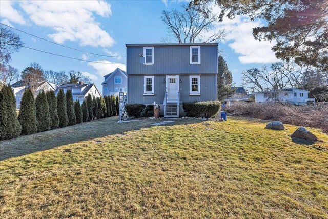 view of front property with a front yard