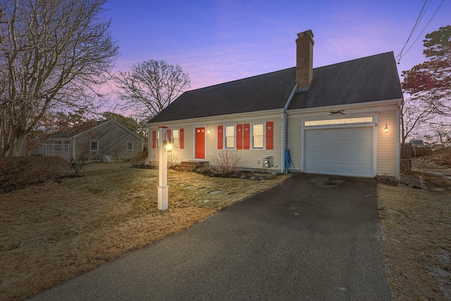 view of front facade with a garage