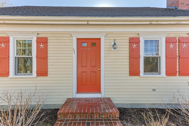 view of doorway to property