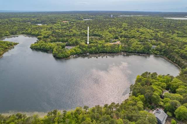 23 Walkerwoods Dr, Harwich, MA 02645 - bird's eye view of a heavily wooded area and a nearby body of water