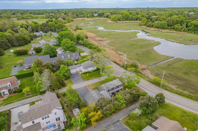 7 George St, Barnstable, MA 02630 - aerial perspective of suburban area featuring a large body of water