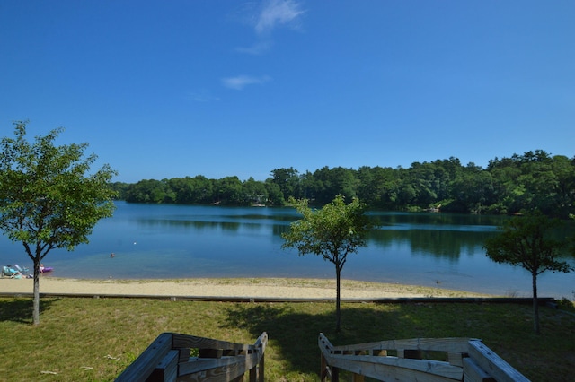 59 Whitecaps Dr, East Falmouth, MA 02536 - water view featuring a forest