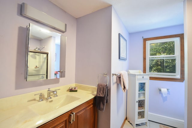 59 Whitecaps Dr, East Falmouth, MA 02536 - bathroom featuring vanity and an enclosed shower