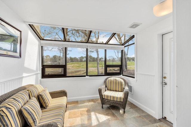 sunroom / solarium with visible vents