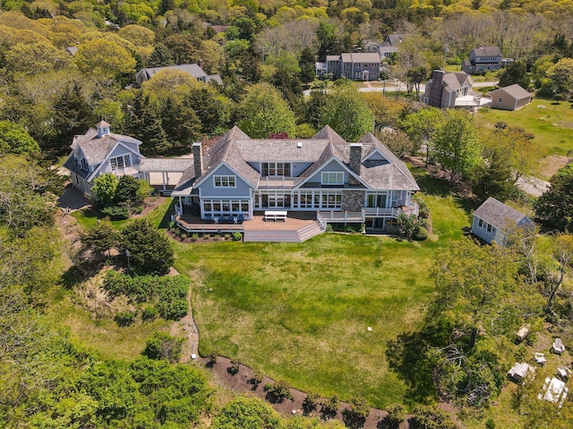 20 Boat Meadow Way, Eastham, MA 02642 - view from above of property with a forest