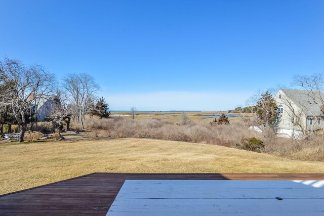 exterior space featuring a water view