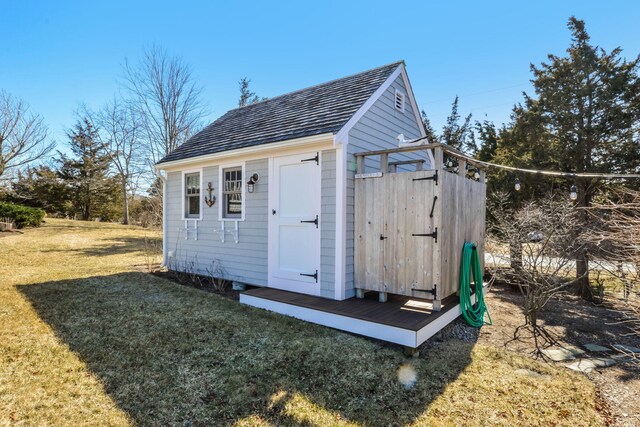 view of outbuilding with an outdoor structure