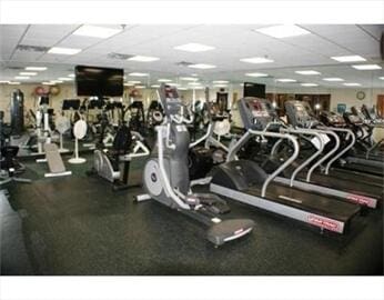6 Sea Cliff Dr E Unit 6, Cedarville, MA 02360 - exercise room featuring a paneled ceiling