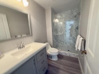 6 Sea Cliff Dr E Unit 6, Cedarville, MA 02360 - full bath with vanity, wood finished floors, and a shower stall