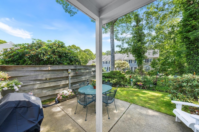 441 Buck Island Rd Unit B1, West Yarmouth, MA 02673 - view of patio with a grill and outdoor dining area