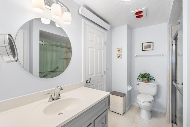 441 Buck Island Rd Unit B1, West Yarmouth, MA 02673 - full bath featuring marble finish flooring, vanity, and an enclosed shower